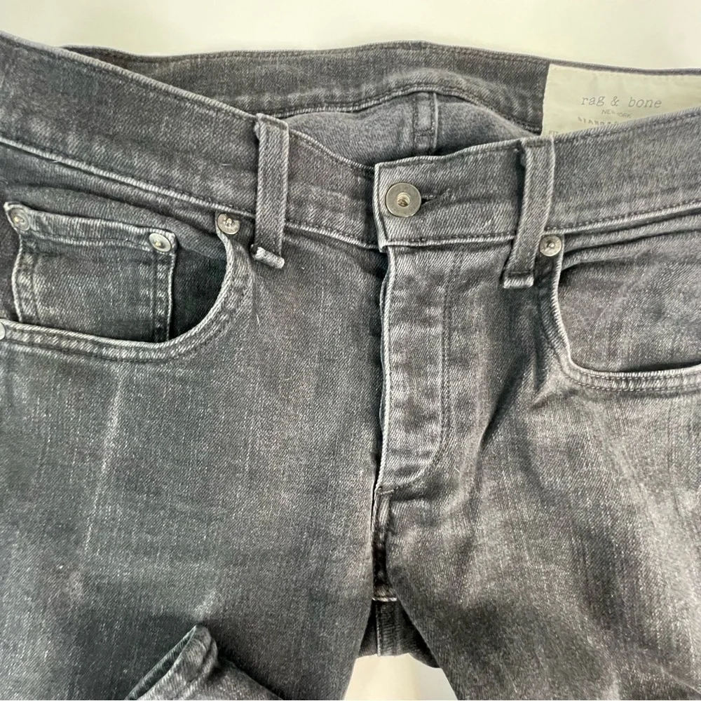 Rag & Bone Fit 1 Extra Slim Skinny Fit Black Authentic Stretch Jean - Picture 7 of 17